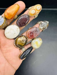 خواتم فضه 925 سعر القطعه 35 الف شرط حجر طبيعي و فضه 925 صافيه صياغة يد...