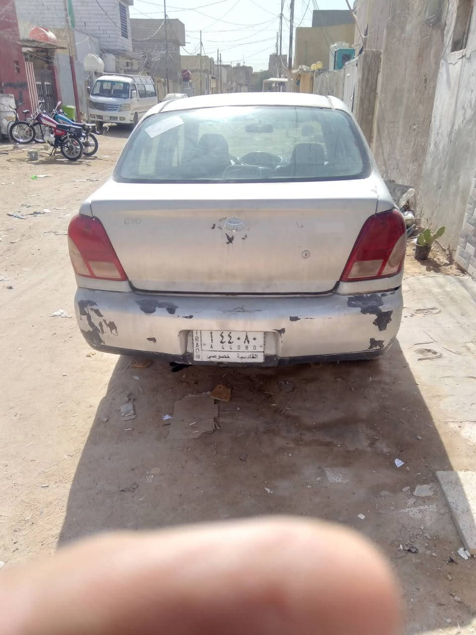 تيوتا ايكو ٢٠٠١ اوتوماتيك للبيع مكانها النجف مكينه تبخر كير حداديه جيده بيها نواقص جامه بصف السايق ومري جانبيه سعر ١٥ ورقه مجال قليل..***********
