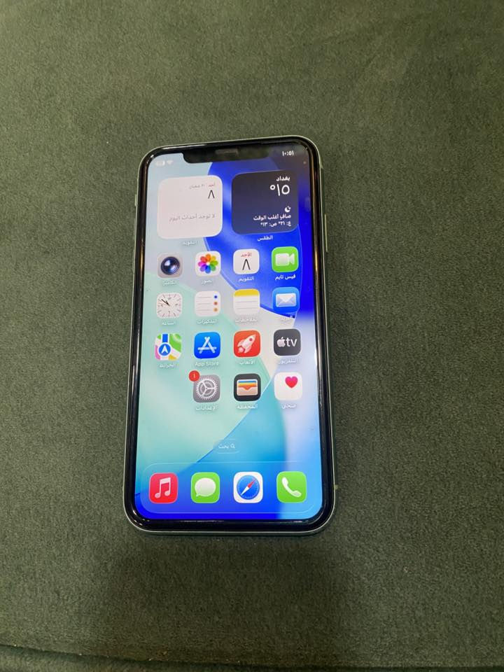 سلام عليكم جهاز 11الجهاز مبدل فقط بطاريه درجه أولى كله شغال فيس ايدي شغال كله مكفول ذاكره 64 سعر 215 وفطور قليه بل ضهر عنوان شعب رقم ***********
