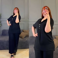 سوت نسائي • قماش لنن • مقاسات L-XXL