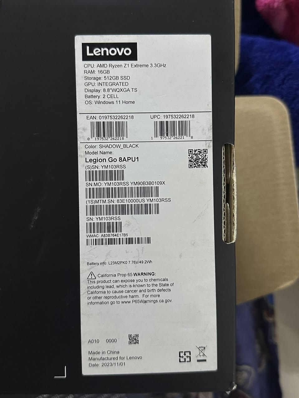 السلام عليكم
لينوفو ليجن گو  نضافته 100%
512gb
بطارية 97%
 سعره 750الف 
مكاني بغداد غزالية 
***********
واتساب
