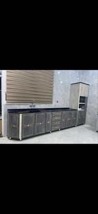 كاونتر للبيع شغل درجه اوله خشب HDF مرمر تركي يشتغل على مطبخ 5\4  سعر خ...