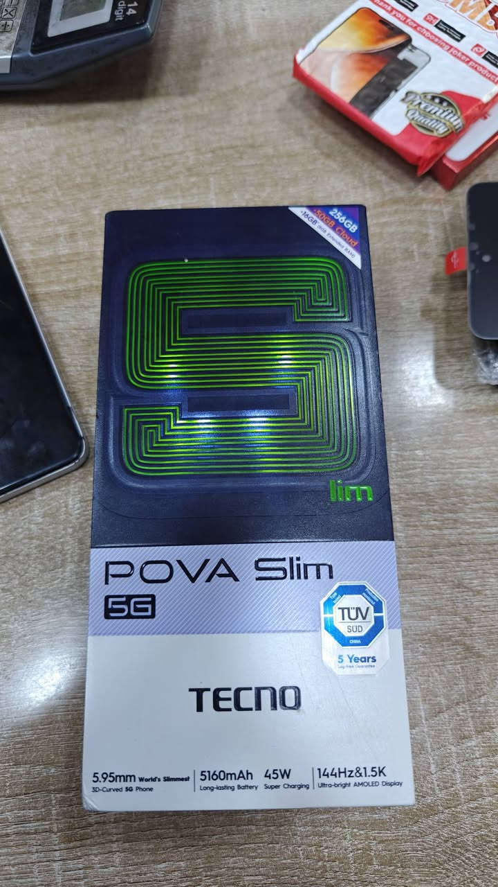 السلام عليكم 
جهاز للبيع
TECNO POVA SLIM 5G
ذاكرة 256 ابيض نظيف 100% 
سعرة 250 
رقمي ***********
