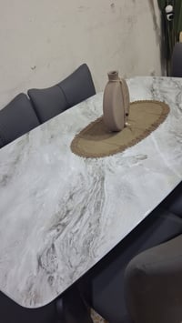 ميز طعام • طاولة طعام • ميز طعام مرمر • طاولة طعام مرمر • ميز طعام 6 ك...
