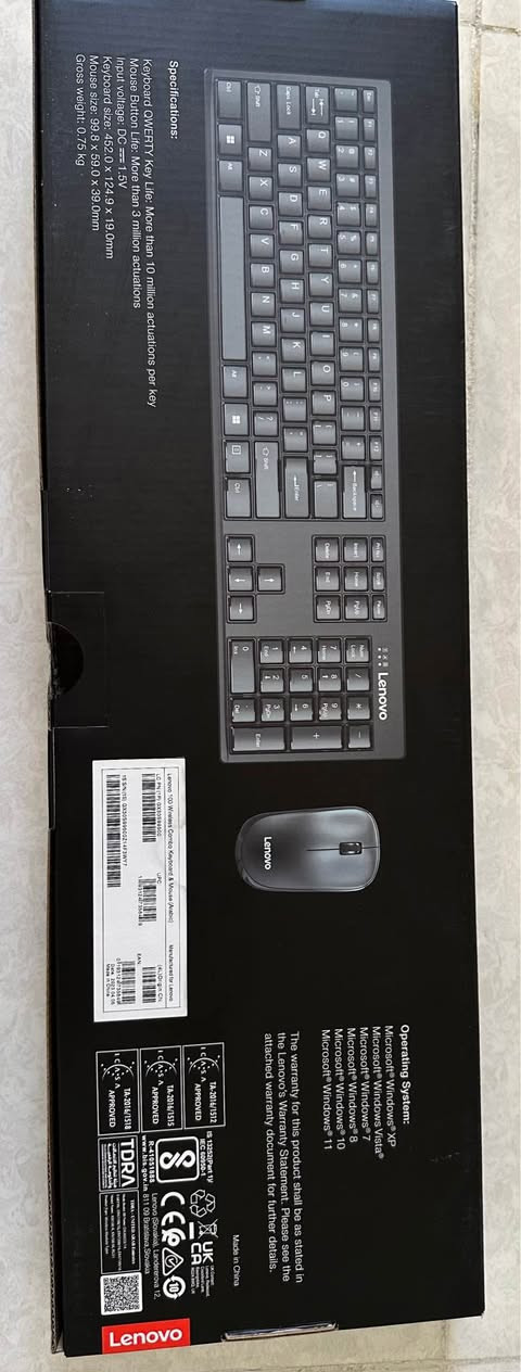 كيبورد وماوس لاسلكي Lenovo 100 Wireless Combo
جديد 100% ولم يتم فتح العلبة (مختوم) 🔥

🔹 كيبورد نحيف ومريح للكتابة
🔹 ماوس لاسلكي دقيق وسهل الاستخدام
🔹 اتصال USB (Plug & Play) بدون برامج
🔹 مقاوم لرذاذ الماء
🔹 عمر ضغط الأزرار طويل (حتى 10 مليون ضغطة)
🔹 مناسب للعمل، الدراسة، والاستخدام اليومي

📦 المنتج جديد داخل العلبة الأصلية
…………………. …………………. ………………

کیبۆرد و ماوسی وایەرلەس Lenovo 100 Wireless Combo
نوێ 100% و هێشتا نەکراوە (لە ناو سندووقی داخراودایە) 🔥

🔹 کیبۆردێکی باریک و ئاسودە بۆ نووسین
🔹 ماوسێکی وایەرلەس بە وردی و ئاسان
🔹 پەیوەندی USB (Plug & Play) بێ پێویستی بە بەرنامە
🔹 دژ بە ئاوی کەم (spill resistant)
🔹 تەمەنی دوگمەکان درێژ (تا 10 ملیۆن جار)
🔹 گونجاو بۆ کار، خوێندن و بەکارهێنانی ڕۆژانە

📦 کاڵاکە نوێیە و لە ناو سندووقی سەرەکییەکەیدایە السليمانية, العراق


**إذا كنت صاحب هذا الإعلان وتريد حذفه لأي سبب، رجاءا أرسل رسالة إلى الدعم الفني**