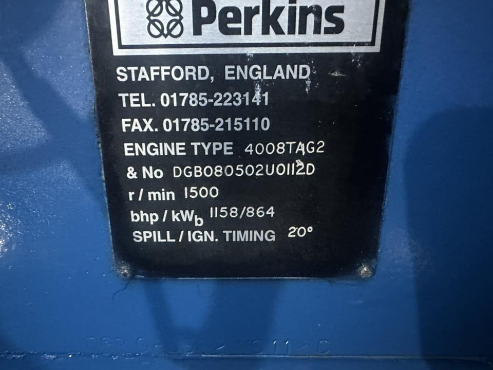 Used generator 

Brand: PEKINS
Engine Model: 4008
 
Rated Power：1100KVA
Rated Voltage :400V
Used：792hours
Price: 💲 

Contact information
whatsapp：86+13553830483
wechat：13553830483


**إذا كنت صاحب هذا الإعلان وتريد حذفه لأي سبب، رجاءا أرسل رسالة إلى الدعم الفني**