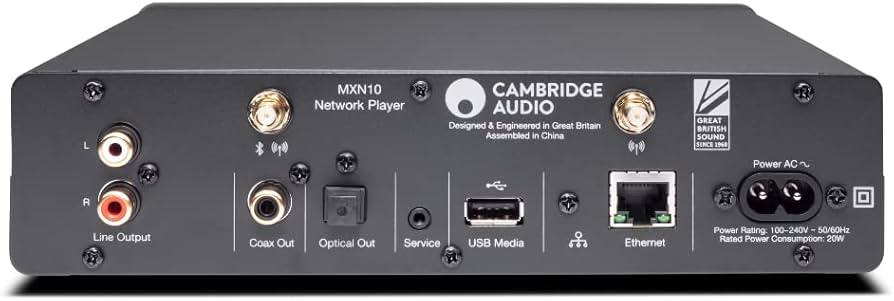 Cambridge Audio MXN10⁠�
هو ستريمر شبكي صغير الحجم من شركة Cambridge Audio، مخصص لتحويل أي نظام صوتي إلى نظام Streaming هاي-فاي يدعم الدقة العالية.
Cambridge Audio MXN10
أهم المواصفات
DAC داخلي: ESS Sabre ES9033Q
يدعم ملفات:
PCM لغاية 32bit / 768kHz
DSD512
مخارج:
RCA Analog Out
Optical Out
Coaxial Out
اتصالات:
Wi-Fi Dual Band 2.4 / 5GHz
Ethernet
Bluetooth 5.0
USB لتشغيل الملفات
يدعم:
Spotify Connect
TIDAL Connect
Qobuz
Deezer
AirPlay 2
Chromecast built-in
Roon Ready
Internet Radio
125 الف يوجد توصيل


**إذا كنت صاحب هذا الإعلان وتريد حذفه لأي سبب، رجاءا أرسل رسالة إلى الدعم الفني**