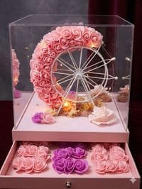 بوكس ورد • إضاءة LED • ورد صناعي