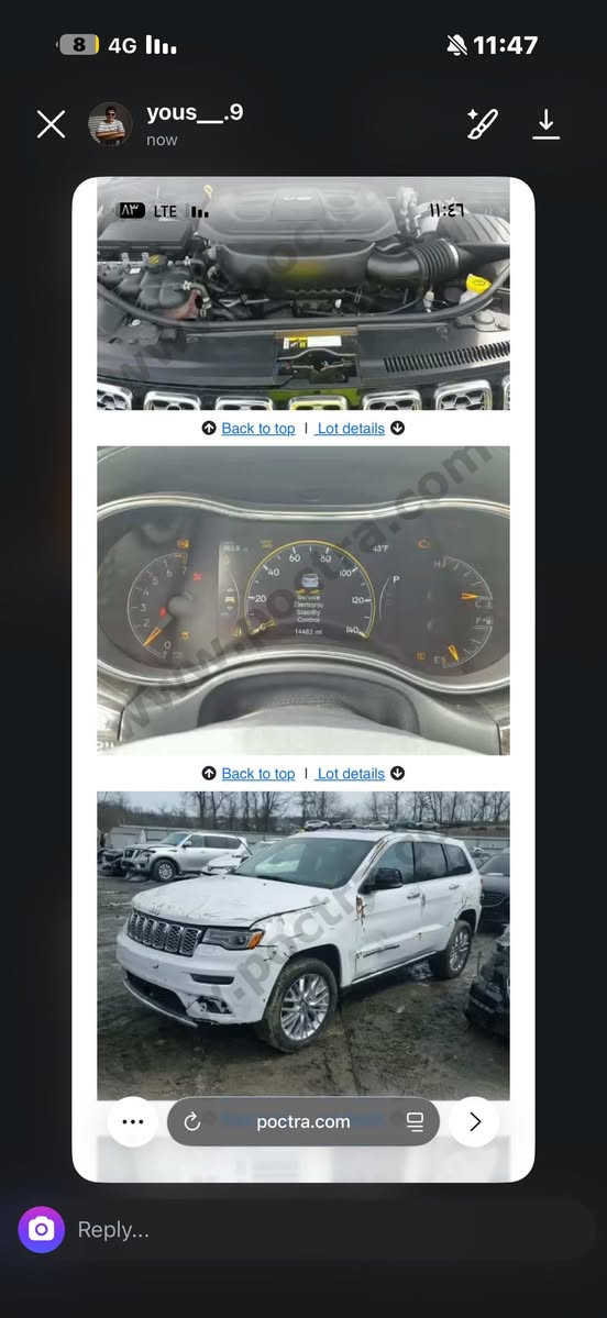 جيب 17 فول مواصفات سومند اعلى فئه جكات تعليها وتنصيها رادارات كامرات كشنات كهرباء فول للاخير تحويل ثاني مصبوغه حزام مصبوغه حزام السعر 180$
📍بغداد البنوك 
***********
