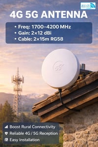 هوائي لتقوية اشارة 4G - 5G   تصميم طبق احترافي: مزود بميزان ماء Bubble...