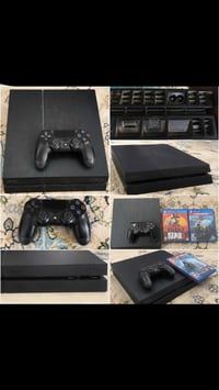 للبيع 🎮 جهاز سوني PlayStation 4 بحالة جيدة ويا جوستك ولعبتين: Red Dead...