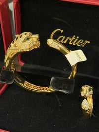 سيت سوار ومحبس • طلاء ذهب • ماركة امزون