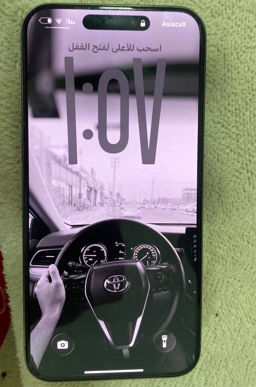 📱ايفون 15pro max السعر مليون1
🪛نظافة الجهاز 100% كفالة
🔋🪫 بطارية 86% عدد دورات 450 
📍المكان نجف 
☎️للتواصل ***********
