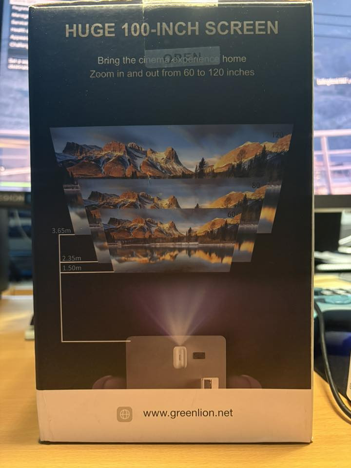 Native Resolution: 1920 x 1080 (Full HD)
Supported Resolution: Up to 3840 x 2160 (4K)

Image Size/Distance: 100 Inches @ 2.95 Meters

Brightness: 240 ANSI Lumens

Projection Ratio: 1.35:1

Power: 49W

Screen Scale: 16:9/4:3

Built-in Speakers: 3W x 1

Audio Output: 3.5mm Audio Jack

Ram/Rom: 1GB Ram + 8GB Rom

Features

Wireless/Wired Screen Casting

Supports 4K Video Playback

HiFi Sound Quality

Hidden Bracket Projector

Flexible Installation

Elegant and Portable

***********
