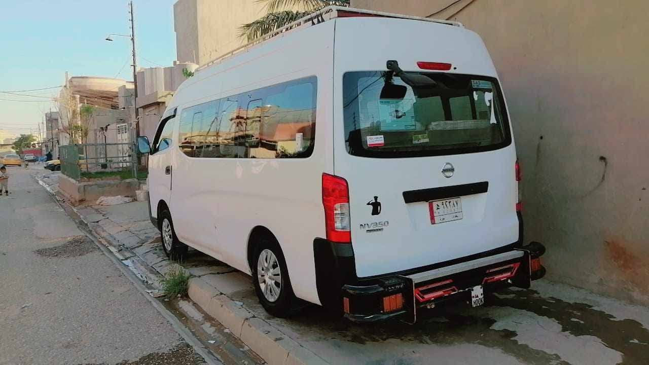 سلام عليكم باص نيسان اورفان 2016 سياره جديده بيها بصفحا الطويله طخه بصيطه ولباقي كفاله  تبريد ثلج تخم تاير جديد كير محرك اكسله صدر جديد محوره منظومه غاز 60 لتر للستفسار الاتصال على الرقم ***********
