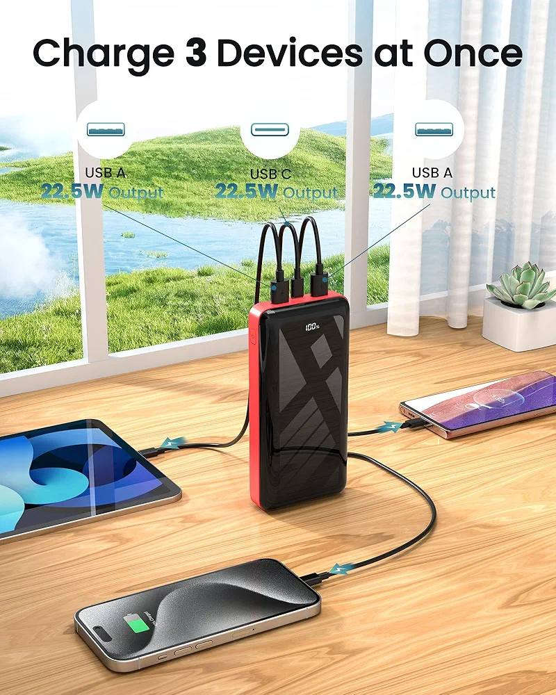 باوربنك شحن تايب سي بسعة 27,000mAh
السعر 20,000 دينار فقط 🔥

🔋 شحن فائق السرعة بسعة كبيرة 27000mAh يتيح لك شحن هاتفك من 4 إلى 5 مرات على الأقل، مع تقنية شحن سريع بقدرة 22.5 واط تمكّنك من شحن أكثر من 61٪ خلال 30 دقيقة فقط.
🔌 3 مخارج و2 مدخل يوفّر ثلاثة منافذ إخراج لشحن ثلاث أجهزة في نفس الوقت بذكاء، بالإضافة إلى منفذي إدخال Micro USB وUSB-C لإعادة شحن الباور بانك بسهولة.
📟 شاشة LED رقمية بتصميم مرآة عصري تعرض نسبة الشحن المتبقية من 0٪ إلى 100٪ لتتمكن من متابعة مستوى الطاقة والتحكم بوقت الشحن بدقة، ومتوافق مع معظم الأجهزة التي تعمل عبر USB.
🛡️ حماية ذكية وآمنة مزوّد بشرائح مطوّرة توفر حماية من التيار الزائد والجهد الزائد والشحن المفرط، وحاصل على شهادات FCC وRoHS وCE لضمان أمان الاستخدام، ومتوافق مع معظم الأجهزة الذكية مثل هواتف أندرويد وغيرها.


**إذا كنت صاحب هذا الإعلان وتريد حذفه لأي سبب، رجاءا أرسل رسالة إلى الدعم الفني**