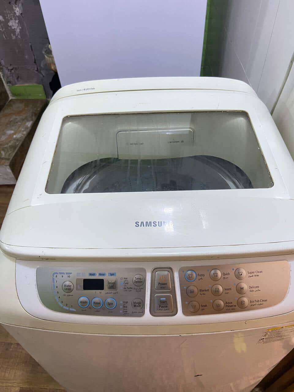 السلام عليكم غساله سامسونك للبيع حجم ١٨ السعر ٢٠٠ مكان حي العامل ***********
