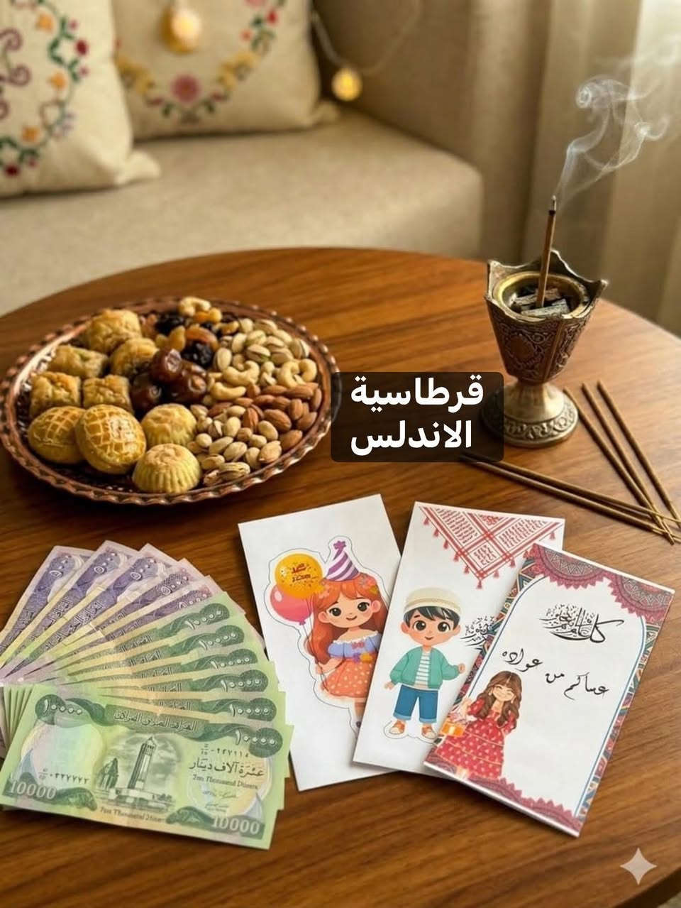 10 فائزين نختار عن طريق التعليقات(شروط المسابقة بالتعليقات)
(فرحة العيد بالعيدانية🥳🎉((ظرف العيد 8قطع ب1.000 دينار
(قرطاسية الاندلس موصل حي السكر)شارع اسواق السكر
مجاور مدرسة النعمان بن المنذر


**إذا كنت صاحب هذا الإعلان وتريد حذفه لأي سبب، رجاءا أرسل رسالة إلى الدعم الفني**