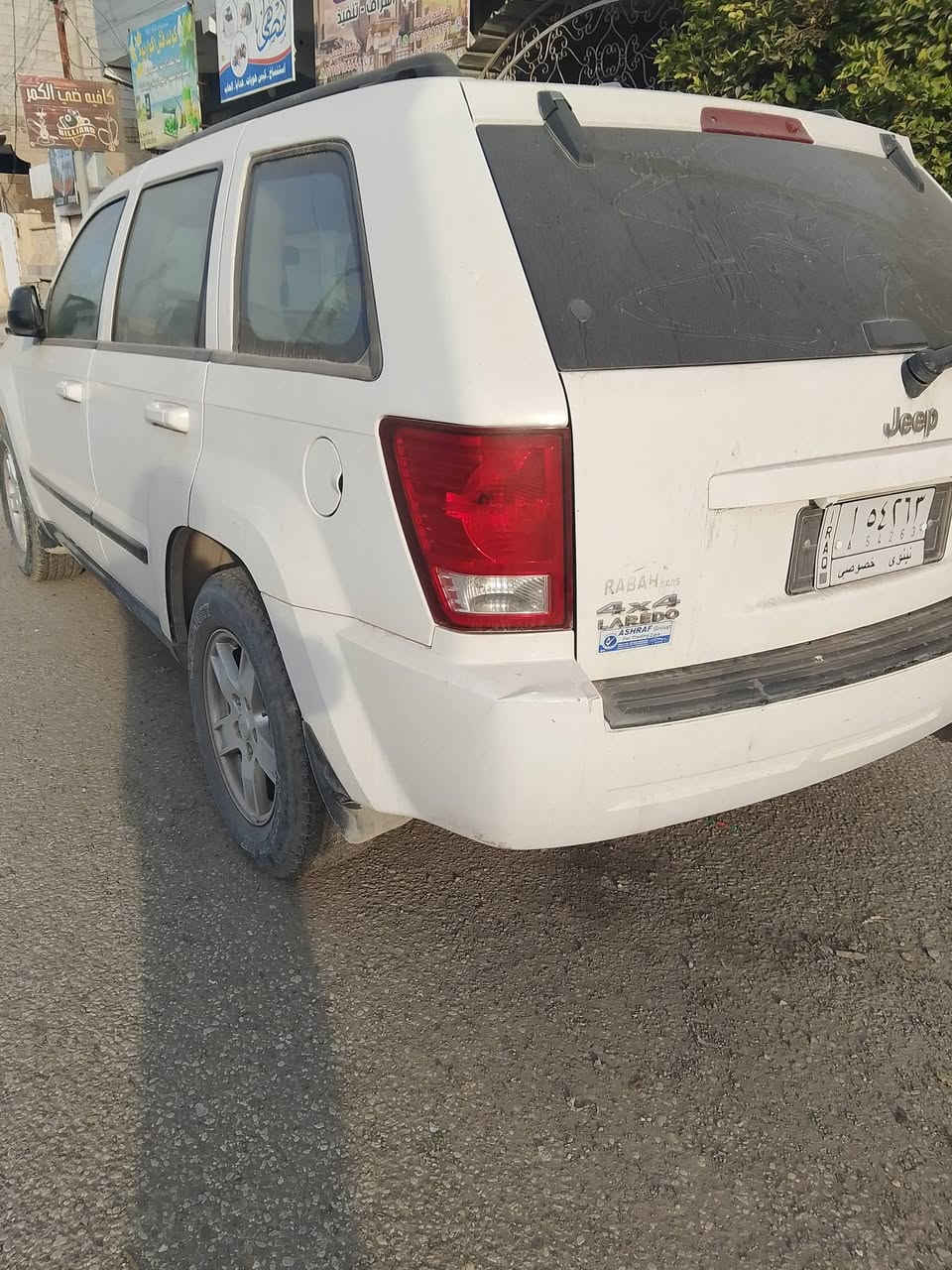 Jeep laredo 2007
رقم الماني بأسمي لون ابيض محرك 6 سلندر 3700 ،رقم نينوى بيها صبغ چاملغ اليمين والبنود فقط تبريد ثلج  تدفئة شغالة ،المحرك نفخ السعر 80 وبيها مجال
الاتصال واتساب او هاتف 
***********
