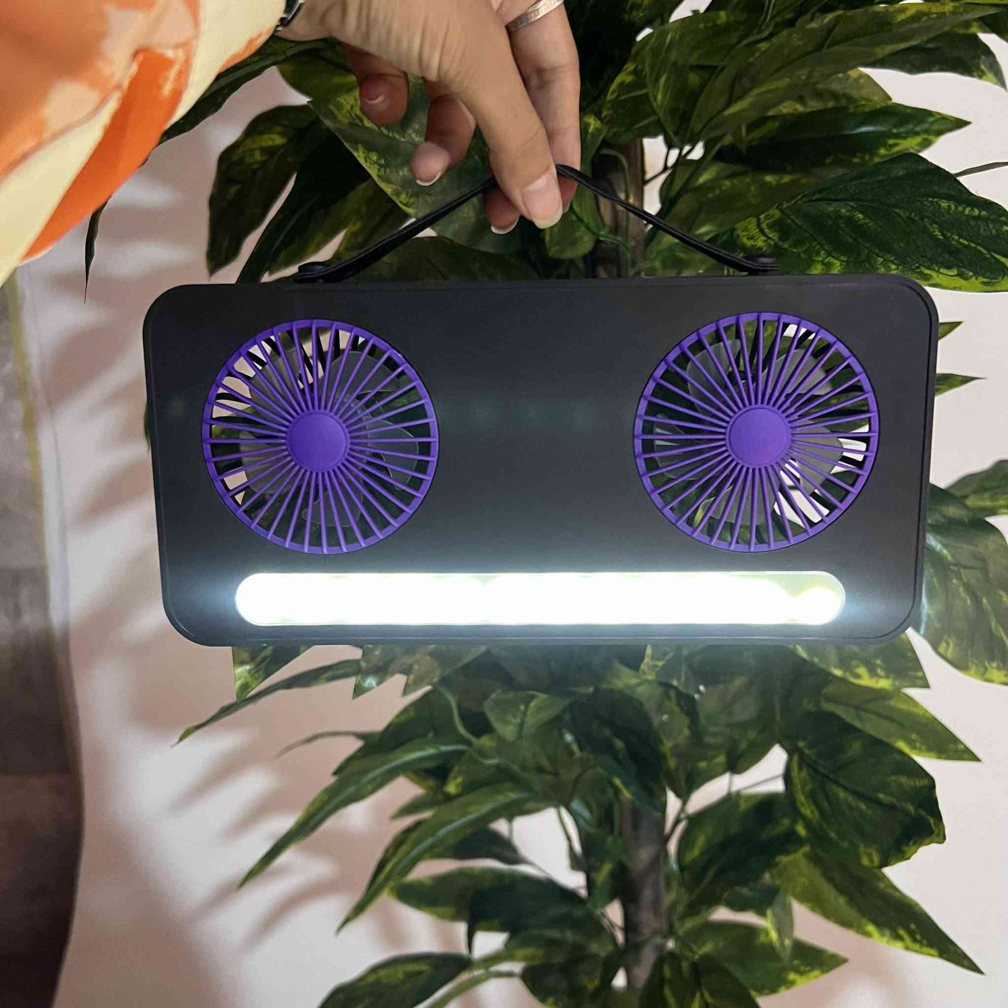 مروحة مكتبية مزدوجة USB مع إضاءة LED – Dual Head Fan S32
• مروحة مكتبية مزدوجة الرأس مزودة بإضاءة LED، مناسبة للاستخدام على المكتب أو الطاولة مع تصميم عملي متعدد الوظائف.

• تحتوي على مروحتين مزدوجتين لتوزيع الهواء بشكل أفضل.

• مزودة بإضاءة LED مدمجة قابلة للتشغيل والإيقاف.

• 3 مستويات لسرعة الهواء (منخفض – متوسط – قوي).

• شفرات مروحة بعدد 5 لكل مروحة.

• تصميم منخفض الضوضاء (Low Noise).

• تعمل عبر منفذ USB بجهد تشغيل 5 فولت.

• اسم المنتج: USB Dual-Head LED Desk Fan
• الموديل: S32
• نوع المنتج: مروحة مكتبية مزدوجة مع إضاءة LED
• مصدر الطاقة: USB
• جهد الإدخال: 5V
• تيار الإدخال: 0.5 – 1A
• جهد الخرج: 5V
• قدرة الخرج: 2 – 3W
• عدد السرعات: 3 مستويات
• عدد الشفرات: 5 شفرات
• البطارية: غير قابلة للإزالة (Non-removable)
• أبعاد: 25 × 12 سم


**إذا كنت صاحب هذا الإعلان وتريد حذفه لأي سبب، رجاءا أرسل رسالة إلى الدعم الفني**