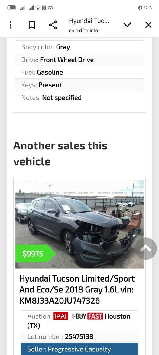 السلام عليكم توسان ١٨ وارد حادثها سطحي فقط تبديل جاملغ بدون ارباك فول مواصفات رقم بغداد بصمه اشاير بالمريخ كامره دواره بنورامه كشن كهرباء صندوق كهرباء سياره جديده ماشيه ٨٠ الف للاستفسار *********** مكانها بابل الشوملي
