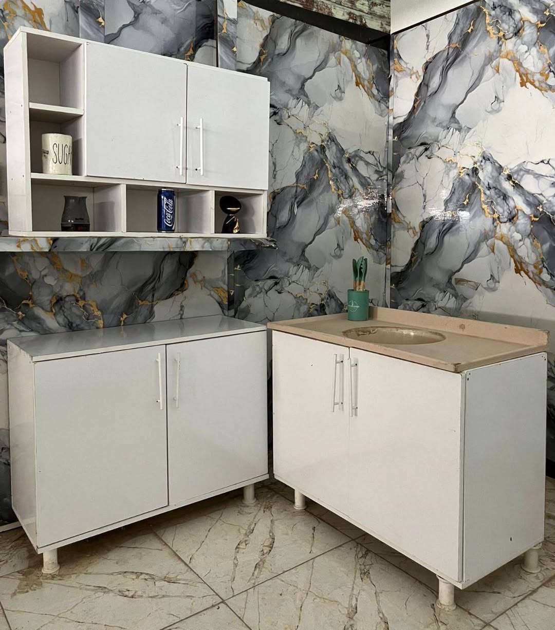 كاونتر خشب mdf
قياس متر 
وسنك متر 
ملحق متر 
هيكل Mdf. 

السعر 195الف 

التوصيل 
بغداد مركز مجاني 
واطراف 10
25/بابل+كربلاء+النجف +الديوانيه 
25/واسط 

اطراف واسط 

بدرة جصان الحي الموفقيه دجيلي 50

ميسان ناصرية سماوة.  50الف  
البصرة 60  

ديالى مركز 25

بلدروز 50

ارتفاع سنك 82 سنتيم مع مرمرة 
عرض سنك متر وعشرين
عمق سنك 50 سنتيم 

ارتفاع ملحق 70 سنتيم 
عرض ملحق متروعشرين
عمق ملحق 30 سنتيم
***********
