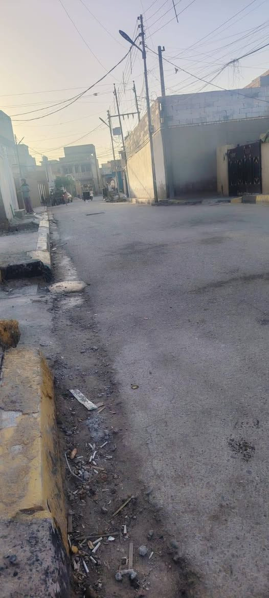 دار للبيع مساحه 115 م 5×23 زراعي بناء درجة أولى طابق واحد كفاءات العبيدي شريط السده مقابيل جامع أئمة البقيع منطقة شمر ***********
