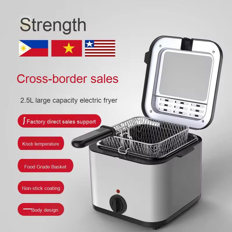 قلاية كهربائية متعددة الاستخدام – Multifunction Fryer سعة 2.5 لتر
للحجز راسلو عل هذا الرقم ***********
قلاية كهربائية عملية مصممة للقلي اليومي، مناسبة للاستخدام المنزلي وتحضير أصناف متعددة بسهولة.

• تصميم قلاية كهربائية متعددة الاستخدام

• سلة قلي معدنية مع مقبض لسهولة رفع الطعام

• مناسبة لقلي البطاطس، الدجاج، النقانق، الخبز، الخضروات والمأكولات البحرية

• حجم مناسب للمطابخ المنزلية والاستخدام اليومي

• تشغيل كهربائي بقدرة واضحة ومناسبة للقلي

• غطاء علوي

المواصفات:
• السعة: 2.5 لتر
• القدرة الكهربائية: 1000 واط
• الجهد الكهربائي: 220V
• التردد: 50Hz
• الوزن الصافي: 1.9 كغم
• الوزن الإجمالي: 2.0 كغم

محتويات العلبة:
• قلاية كهربائية متعددة الاستخدام
• سلة قلي معدنية
• غطاء القلاية (مرفق مع الجهاز)
