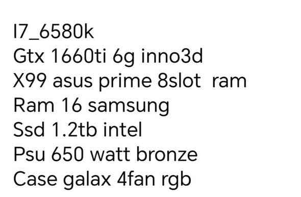 السلام عليكم pc للبيع السبب عدم تفرغ بيس نضيفه والله مامستعمله بشهر مره بيه مجموعه الاعاب من ضمنهن GTA5 مواصفات موجوده بصوره وياها كيبور وماوس وشاشه وups 1200 واط مكان بغداد دوره لايتوفر توصيل السعر ٦٠٠ وبه مجال اتصل وبيك خير ودلل *********** والله مستعجل على بيعته وسعرها مناسب
