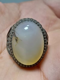 خاتم فضة • عقيق يماني • قديم