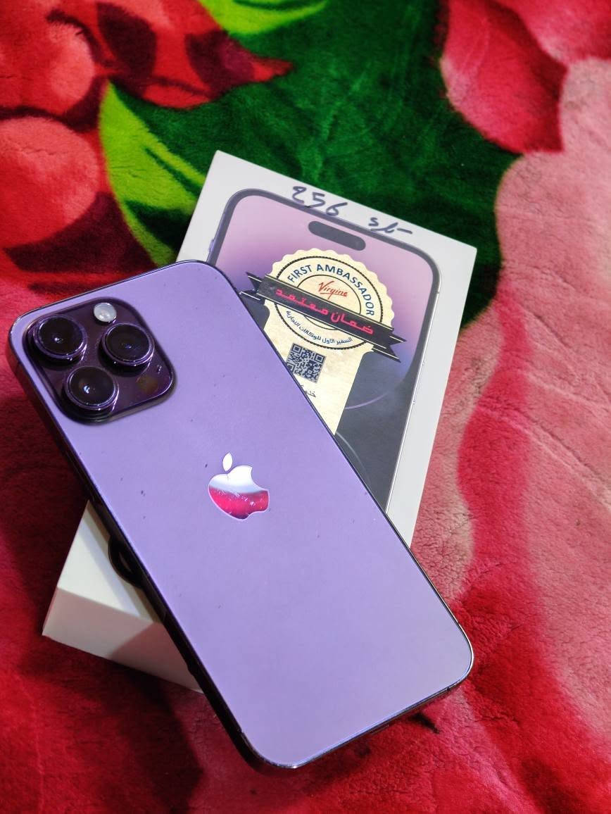 14برو ماكس 
ذاكرته 256 
بطاريته 84%
جهاز كفاله من كلشي 
بي فقط ضربه الفوك الكامره الاماميه نقطه سوده لااله تأثير ولاشي 
نضافته مفوله 
السعر 675الف قفل كلش قفل
غراضه كامله 
للبيع فقط 
مكاني ميسان حي العسكري المستوصف 
الاستفسار خاص وتدلل عمارة, ميسان


**إذا كنت صاحب هذا الإعلان وتريد حذفه لأي سبب، رجاءا أرسل رسالة إلى الدعم الفني**