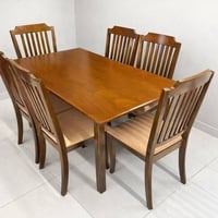 خشب زان • 4 كراسي 120×70 • 6 كراسي 140×80