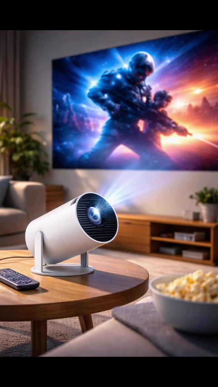 بروجكتور بدقة Full HD 1080P
مع دعم فك تشفير 4K

يوفر جودة صورة مذهلة بفضل تقنية LED المتقدمة وطريقة الإضاءة الموحدة

يتميز بألوان زاهية وحيوية مع تقليل تأثير الضوء الأزرق والإضاءة المباشرة

آمنًا لصحة العينين، خاصة للأطفال

يأتي البروجكتور بميزة الدوران 180°

يسمح بعرض المحتوى على الجدران أو السقف أو الأرضية بسهولة ويمكن تحويل أي سطح إلى شاشة عرض سينمائية

مزود بسماعة Hi-Fi مدمجة بقوة 3 واط وتقنية Bluetooth 5.0

يحتوي على منفذ طاقة
يحتوي على منفذ HDMI
يحتوي على منفذ AUX للسماعات
يحتوي على منفذ USB
يحتوي على زر تشغيل/اطفاء

يتيح توصيل السماعات والأجهزة الصوتية الأخرى للحصول على تجربة صوت محيطية متميزة

يستخدم تقنية تصحيح الانحراف التلقائي والتركيز اليدوي للحصول على صورة مثالية في ثوانٍ

دعم شاشة عرض تصل إلى 130 إنش للاستمتاع بليالي سينمائية لا تُنسى أو جلسات ألعاب غامرة

الابعاد :الطول 19cm العرض 8.5cm
.
.
.
.
.
 #اكسبلور  #داتا_شو #الكترونيات #العراق #ترند


**إذا كنت صاحب هذا الإعلان وتريد حذفه لأي سبب، رجاءا أرسل رسالة إلى الدعم الفني**