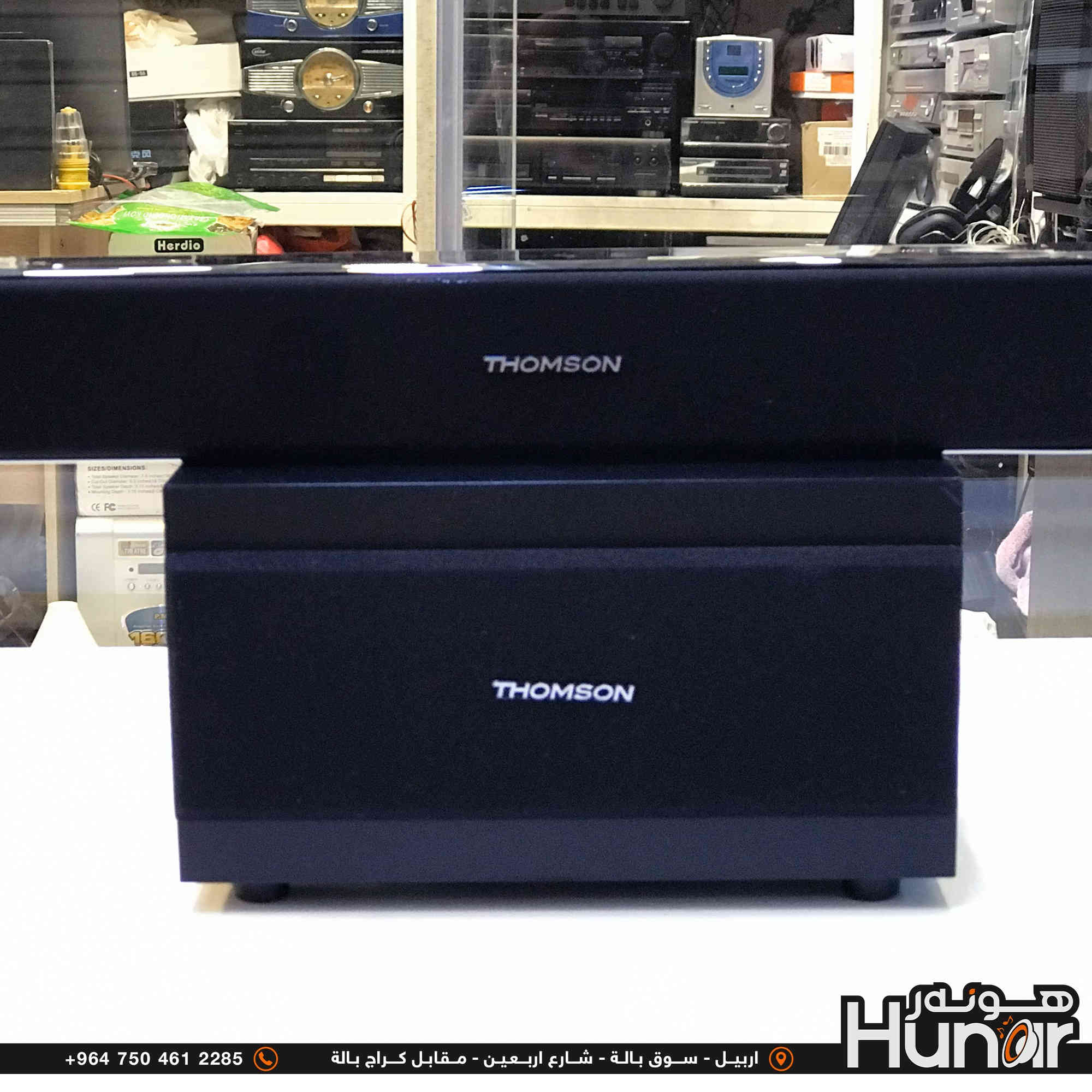 THOMSON 2.1 Soundbar  100 Watts
Model  SB50BT Bluetooth AUX
( کوردی • عربي )

🟢توصيل موجود الي جميع المحافضات
🟡گەياندن هەیە بۆ هەموو شوێنێک

🟠مــعـرض هــونـەر
🔸للـصوتــیات(امبلیفایر• سماعة• رادیو• انتیك• مایكروفون)
🔸عــنـوان• اربیل سوق بالة • شارع اربعین
🔸مـوبایـل• ***********
                   ***********

🔵پـێـشانـگای هــونـەر
🔹بۆ ئامێری دەنگی و کارەبایی(ئیمپلیفایر• سەماعە• ڕادیۆ• مایکرۆفۆن)
🔹ناونیـشان• هەولیر • بازاری لەنگەی ٤۰م
🔹مـــۆبـایـل• 
***********
***********

•••••••••••••••••••••••••••••••••••••••••••••••••••
#iraq #kurdistan #duhok #zaxo #hawler #karbala #slemani #erbil #baghdad #kurd #kurdish #akre  #karkuk #kuwait #najaf
#amplifier #audio #subwoofer #sound #music #audiophile #bass #stereo #amplifiers #speaker #soundsystem #speakers
#اربيل #العراق #بغداد
