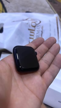 💸 ساعه ابل جيل 9 حجم 45 اسود  بطاريه 100 نضافه 100 ملحقاته كامله ضمان ...