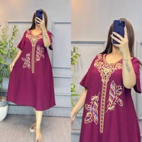 ماكسي • فستان عروس • أحمر أخضر وردي