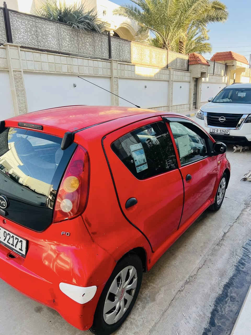 السلام عليكم
سياره Byd f0 للبيع 

موديل السياره 2013

تحويل السياره ثاني يوم داخل الموصل 

بدون صبغ

تبريد 

كير ومحمرك شرط 

موصفات 

بصمه تشغيل

تشغيل عن بعد

دخول ذكي عند تقريب المفتاح تفح السياره ومن يبعد مترين تقفل السياره دخول وخروج ذكي 

شاشه أندرويد 

كأمره خلفيه 

كلمة السر على جام تفتح السياره بدون اسويج عن طريق الرمز 

سعر السياره 40$ 

السياره باسمي تحويل ثاني يوم 

موقعي الموصل 

للاستفسار اكثر 

***********
