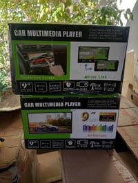 قطعتين شاشة سيارة جديدة نظام كار بلي 9 انج الظهر طابق واحد سعرها 40 مك...