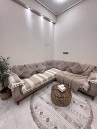 كورنر ٣قطع • ٢٤٠×٢٢٠ • مكفول خشب إسفنج