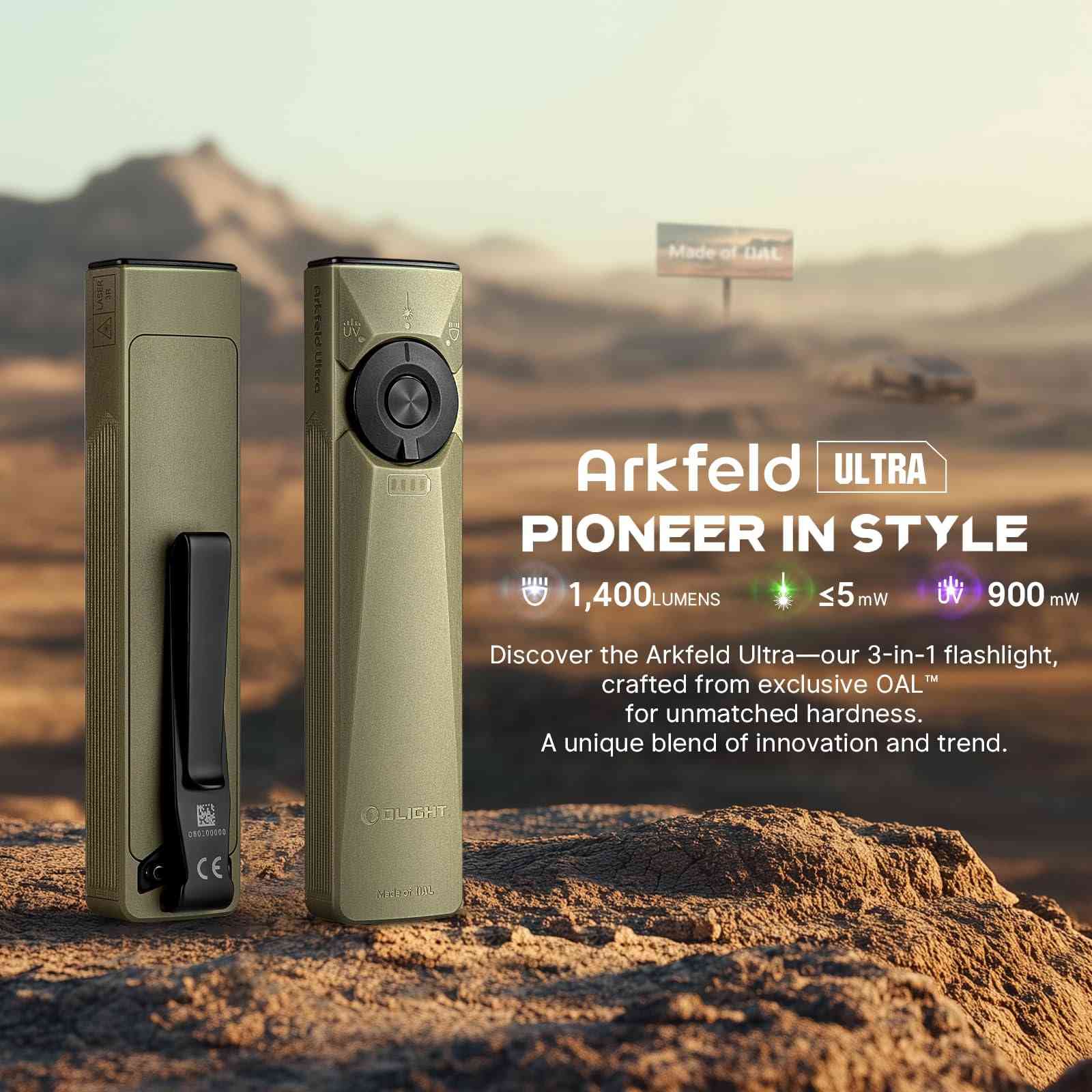 لايت ماركة اولات 3 في 1
OLIGHT Arkfeld Ultra 1400 Lumens EDC Flat Flashlight, Rechargeable Compact Pocket Flash Light Combines White LED, UV and Green Beam, Triple Sources Perfect for Checking, Working (Olive-Green)


**إذا كنت صاحب هذا الإعلان وتريد حذفه لأي سبب، رجاءا أرسل رسالة إلى الدعم الفني**