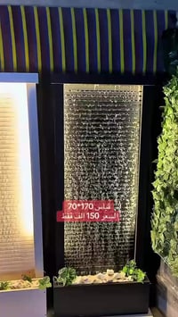 شلال حديقة • تصميم مربع أنيق • إضاءة مخفية