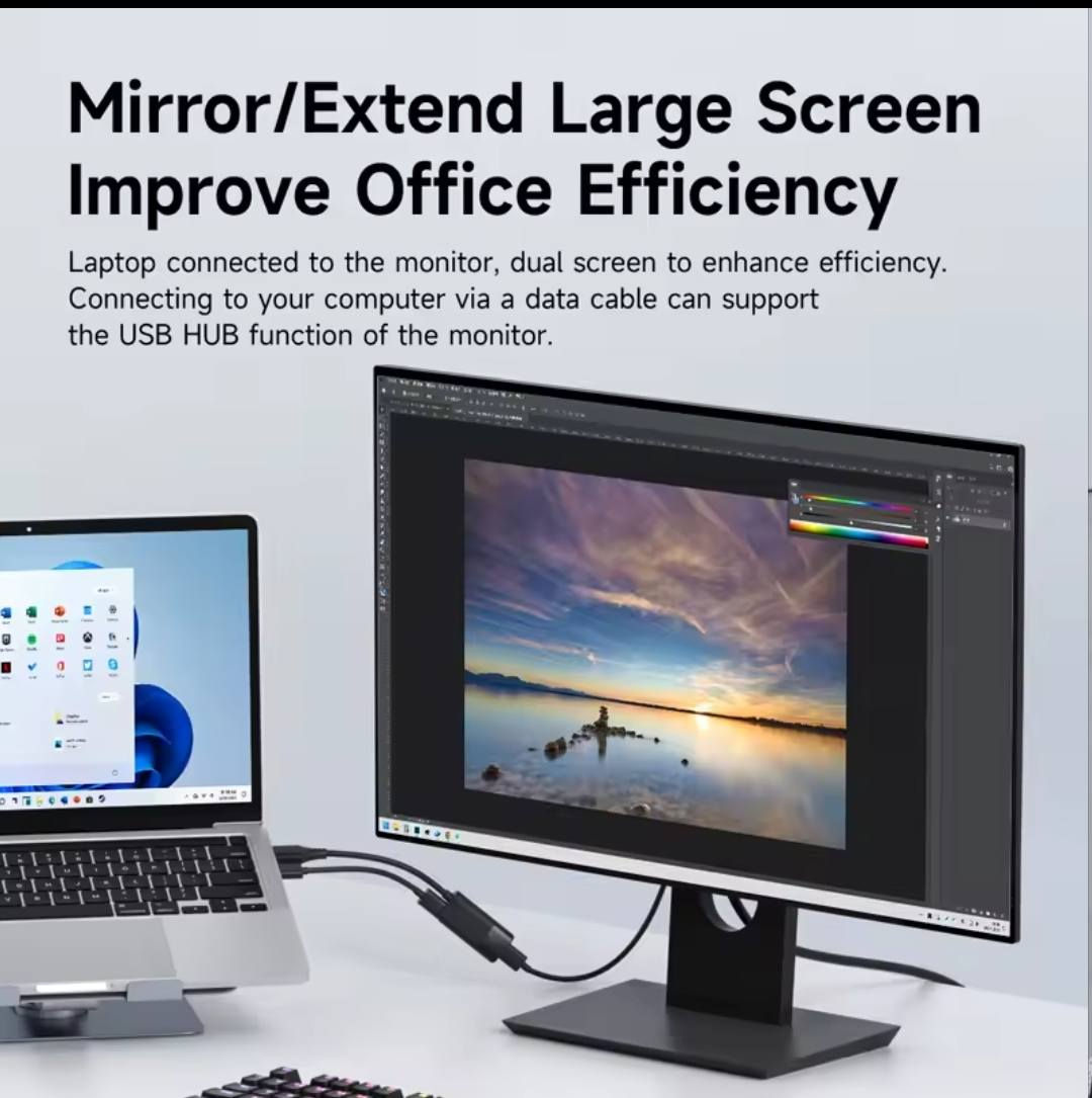 هذا المنتج هو محول فيديو Hagibis HDMI to USB-C.
يدعم دقة عالية تصل إلى 4K@60Hz لتجربة مشاهدة واضحة. 
متوافق مع مجموعة واسعة من الأجهزة بما في ذلك أجهزة الكمبيوتر المحمولة، وأجهزة الألعاب مثل Switch، PS5، و Xbox، بالإضافة إلى نظارات الواقع المعزز (AR). 
يعمل على تحويل إشارات HDMI من الأجهزة المختلفة لعرضها على شاشات USB-C المحمولة. 
يتميز بتصميم محمول ومستقر لسهولة النقل والاستخدام في ألعاب السيارات أو تحسين كفاءة العمل.


**إذا كنت صاحب هذا الإعلان وتريد حذفه لأي سبب، رجاءا أرسل رسالة إلى الدعم الفني**