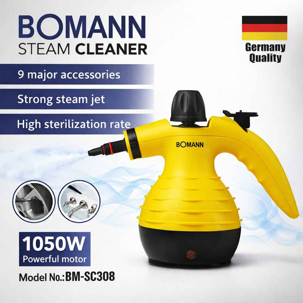 :  
 منظف بخار محمول من BOMANN بقوة 1050 واط، يوفر بخارًا قويًا لإزالة الدهون والأوساخ وتعقيم الأسطح بسهولة. يتميز بتصميم عملي وخفيف، مع ملحقات متعددة لتنظيف المطابخ والحمامات والزوايا الصعبة بسرعة وكفاءة، دون الحاجة لاستخدام مواد كيميائية بغداد, العراق


**إذا كنت صاحب هذا الإعلان وتريد حذفه لأي سبب، رجاءا أرسل رسالة إلى الدعم الفني**