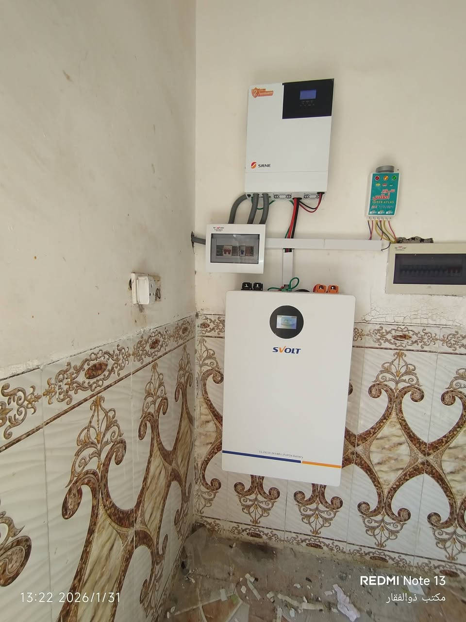 تم انجاز العمل منظومه طاقه الشمسيه 
📍 ذي قار – قضاء الغراف– منطقة الإمام الحمزة
💥 مكونات المنظومة:
بيت العم  المهوال احمد سلام الطويني 
✅ 8 ألواح لونجي 615 واط (إنتاج عالي حتى بالجو الحار)
✅ بطارية ليثيوم SVOLT سعة 10kWh (تشغيل مستمر وعمر طويل)
✅ إنفيرتر SRNE قدرة 5.6kW (ثبات وأداء احترافي)
✅ بورد حماية متكامل لأمان كامل
✅ هيكل حديد مغلون مقاوم للصدأ والظروف الجوية
⚡ شغل مرتب + أداء مضمون + قابلية تطوير مستقبلاً
🚀 خلّي بيتك يشتغل 24 ساعة بدون قلق
💸 وفر فلوس المولد وارتاح من الإزعاج
📞 احجز الآن واستفاد من أفضل العروض
📩 راسلنا خاص أو اتصال مباشر
#الطاقة_الشمسية #ذي_قار #الدواية #بدون_مولد #طاقة_نظيفة #حلول_ذكية


**إذا كنت صاحب هذا الإعلان وتريد حذفه لأي سبب، رجاءا أرسل رسالة إلى الدعم الفني**
