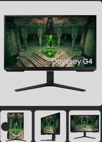 * شاشة: شاشة سامسونج أوديسي G4 مقاس 25 بوصة بدقة Full HD وتردد 240 هرت...