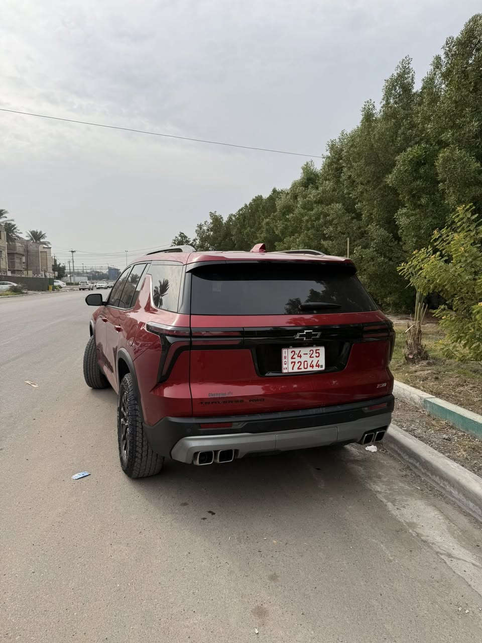 شفروليه ترافرس Z71 موديل 2025 🔥
نظام دفع أمامي ورباعي ، لون أحمر دم الغزال فاخر، شكلها رياضي وفخم جدًا.
محرك 2.5 Turbo، شاشة كبيرة، جلد، بصمة، كاميرات 360، أنوار LED، وكلشي شغال تمام ✅ ( فول مواصفات ، بانوراما دبل طكه )
دخول جديد مرقم وجاهز ( رقم اربيل بأسمي ) 
• بدون ايرباك 

حادث تبديل بابين وجاملغ الخلفي تعديل بسيط .
📍 بغداد — ماشيه 16,800 كم
📞 ***********
• 1GNEVJRS7SJ142724
