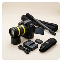 نيكون D5200 • عدسة 70/300 • حامل أحادي