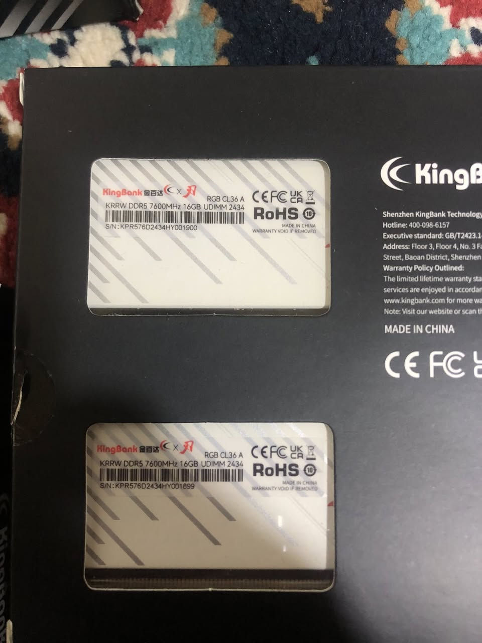 السلام عليكم 
متوفر كم قطعة من رام 
Ddr5 6000mhz 16 gb 
Ddr5 6800mh 24 gb
 Ddr5 7600mhz 16 gb

Ddr5 6400mhz 32 gb

ابيعهم كلهم مع بعض جملة 
من مهتم يراسلني خاص مع عرض ماته 
تحياتي للجميع


**إذا كنت صاحب هذا الإعلان وتريد حذفه لأي سبب، رجاءا أرسل رسالة إلى الدعم الفني**