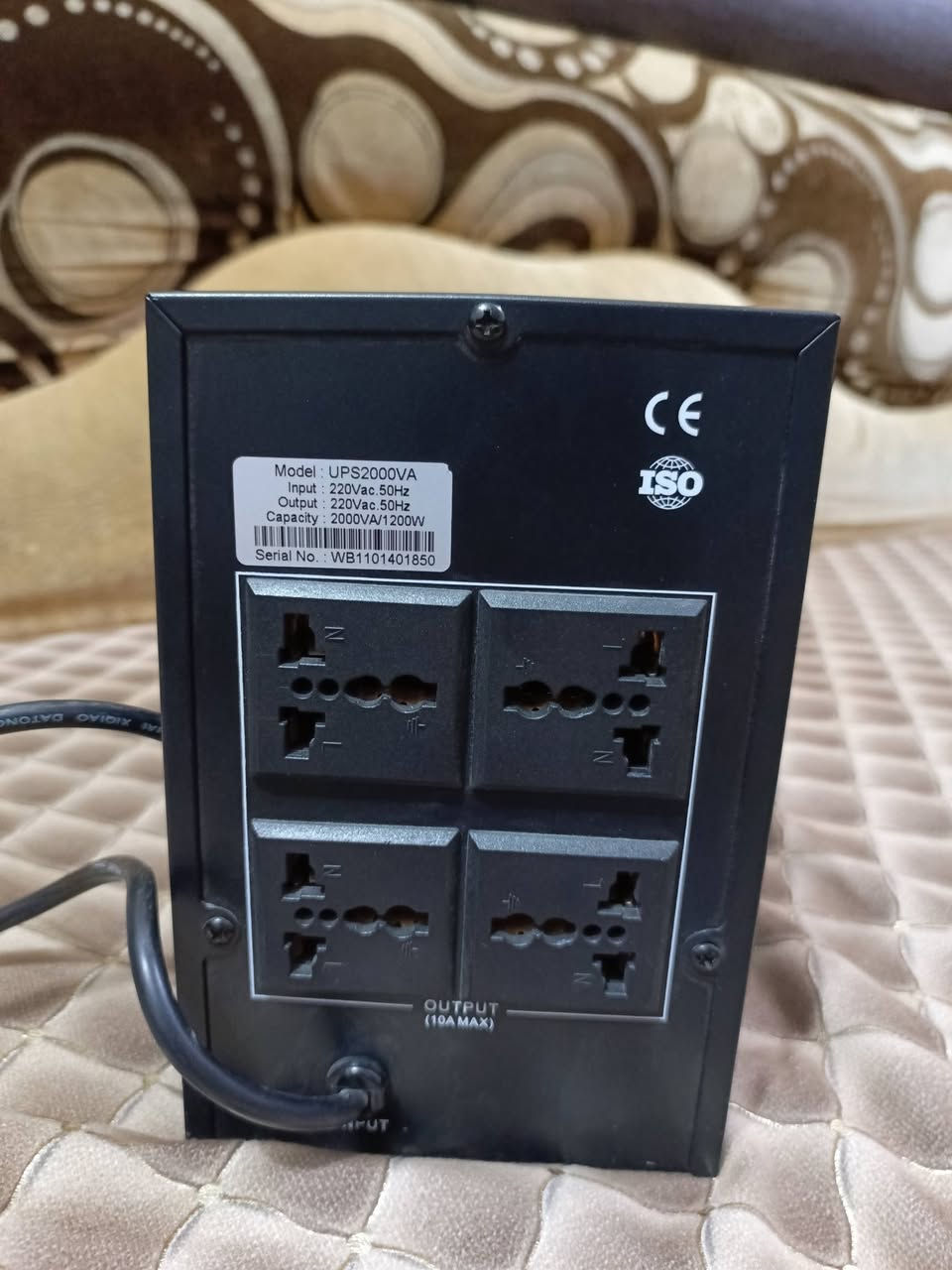 اUPS يو بي اس استعمال قليل دبل بطارية القدرة 2000AV شركة WB Power وبيه مجال


**إذا كنت صاحب هذا الإعلان وتريد حذفه لأي سبب، رجاءا أرسل رسالة إلى الدعم الفني**