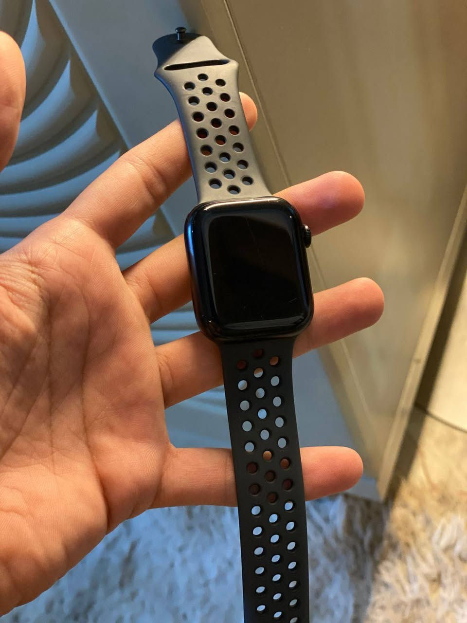 ساعة ابل جيل 7نايك 
بطارية 100
سعر 170قفل 
كاملة ملحقات 
بغداد /كاظمية /جكوك 
***********
